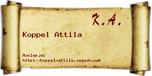 Koppel Attila névjegykártya