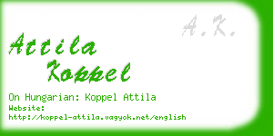 attila koppel business card